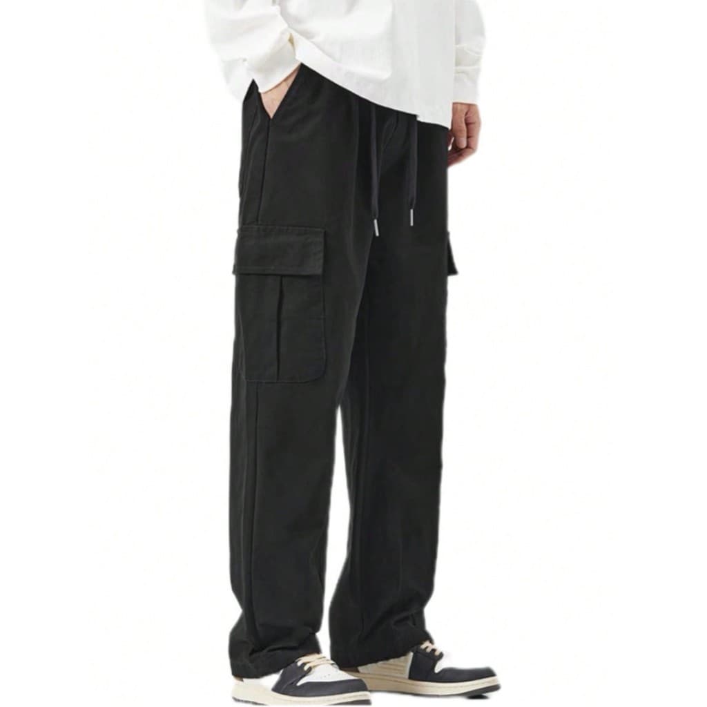 Calça CARGO Dazzling UNISEX com bolso lateral cintura ajustável Largo comprido