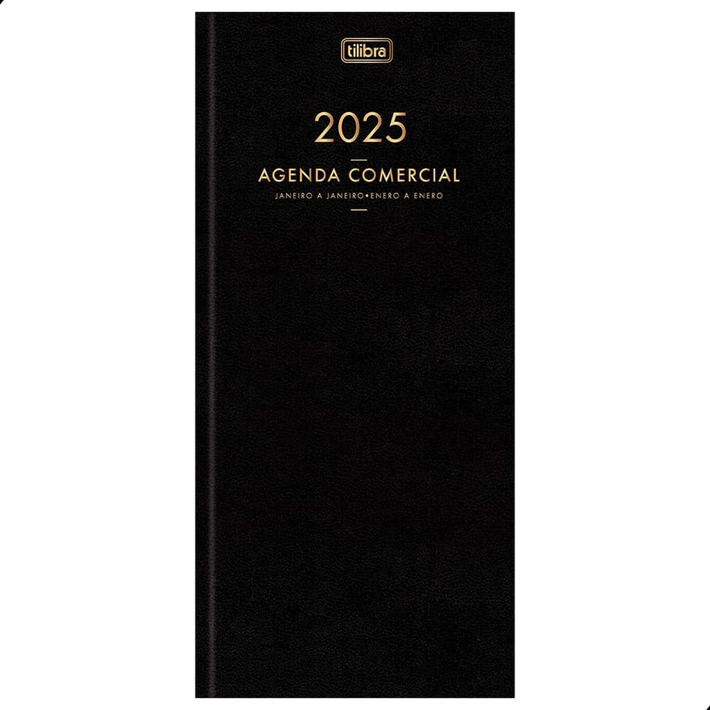 Agenda Comercial Diaria M8 Costurada Preto - Tilibra