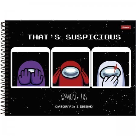 CADERNO DE DESENHO AMONG US