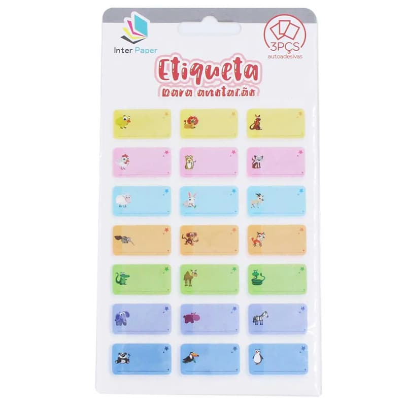 Etiquetas à prova d'água para identificação de material escolar