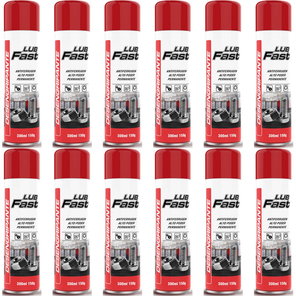 12 Óleo Spray Desengripante Antiferrugem LubFast 300ml Top