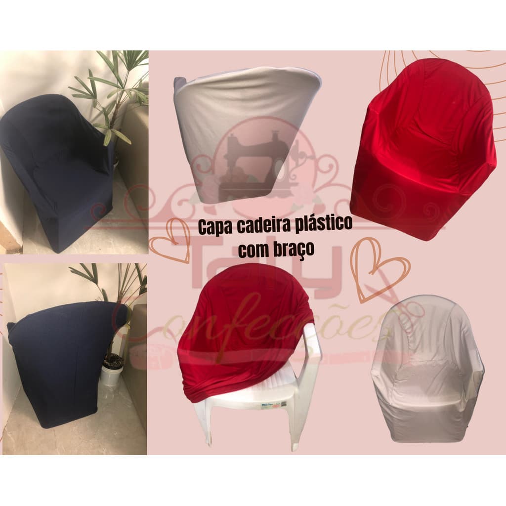 Capa Cadeira De Plástico Kit com 10 Unidades