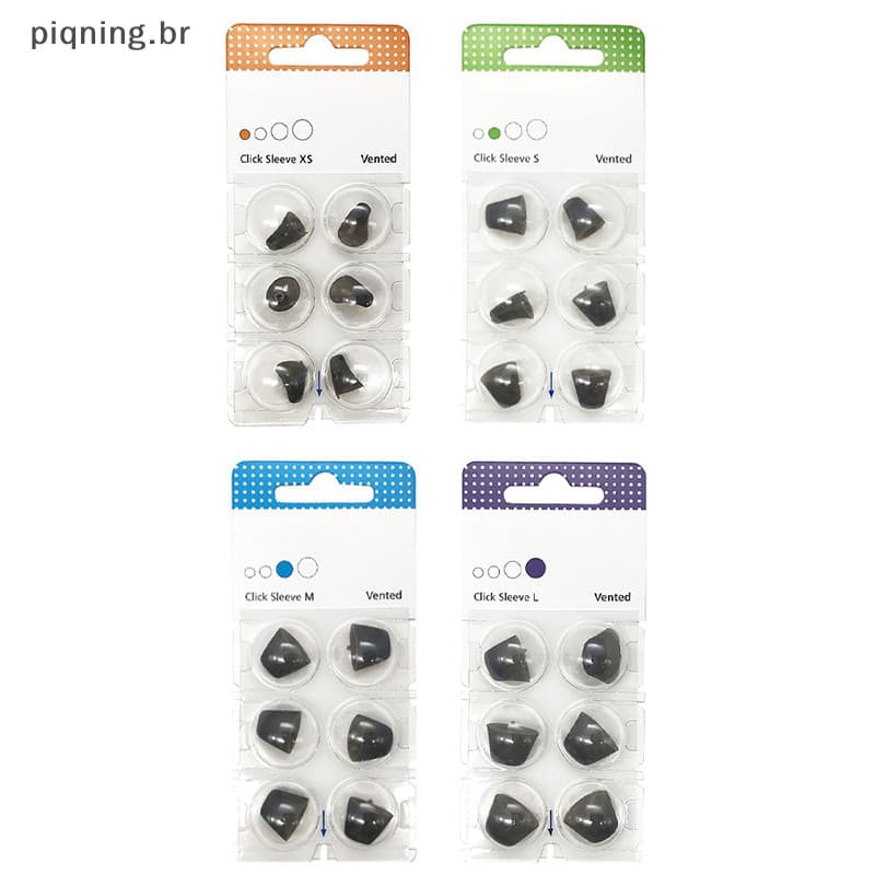 Piqning 6Pcs White Silicone Open Fit Ear Tips Replacement for Hearing Aids SML Sizes BR