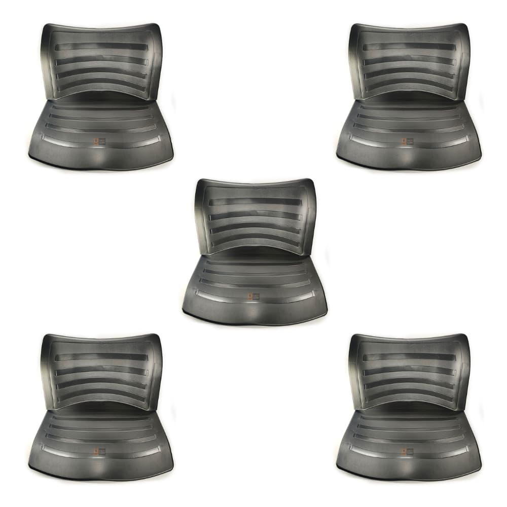 5 KIT Assento/Encosto em Plastico Preto Masticmol Iso Polipro