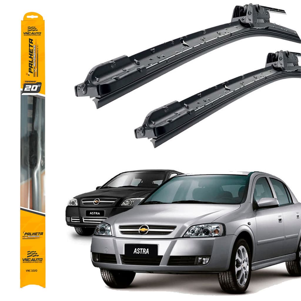 Par de Palhetas para Limpador de Parabrisa Dianteiro para Chevrolet Astra 1999 Até 2019