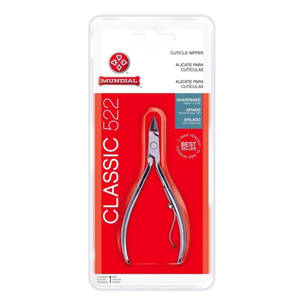 ALICATE PARA CUTICULA 522 CLASSIC MUNDIAL - ALICATE PARA UNHAS TRADICIONAL - ALICATE MUNDIAL