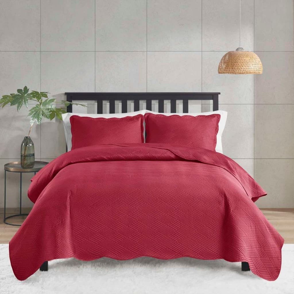 Cobre Leito Colcha Milan Casal King 03 Peças Dupla Face 150 fios com Porta Travesseiro