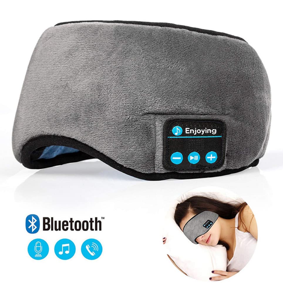Tapa Olho Máscara Dormir Fone De Ouvido sem fio Bluetooth Confortável