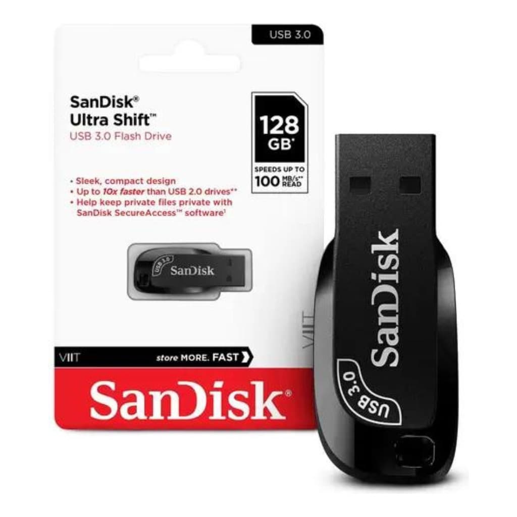 Pendrive 128gb Sandisk Cruzer Blade Ultra Shift 3.0 Original