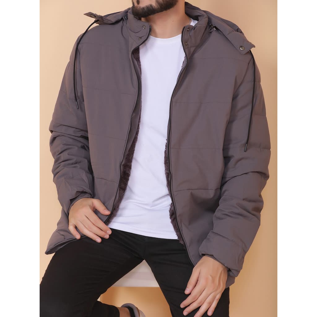 Jaqueta Bobo Jacó Cinza Corta-vento Masculina Importado C/ Capuz