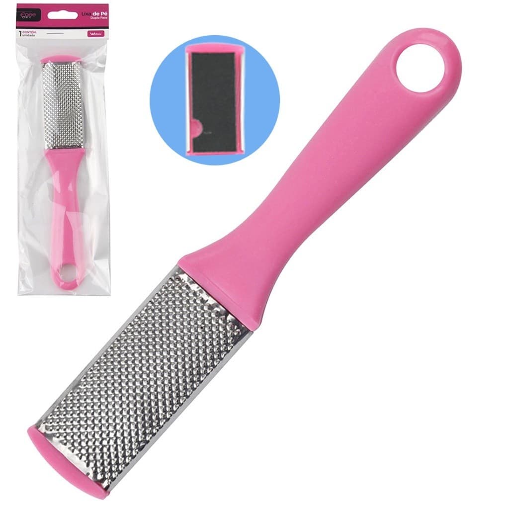 Kit 2un Lixa de Pé Removedor Pele Pedicure dois Lados