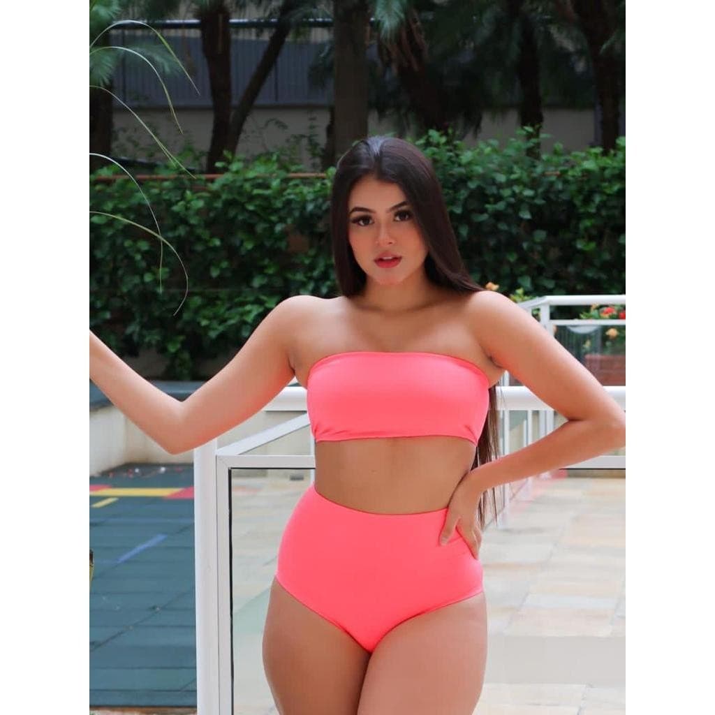 Biquíni Hot Pants Cintura Alta Biquini Top Faixa Calcinha De Biquíni