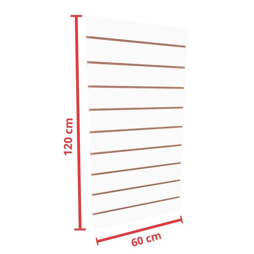 Painel canaletado canelado mdf branco Altura 120 Comp 60