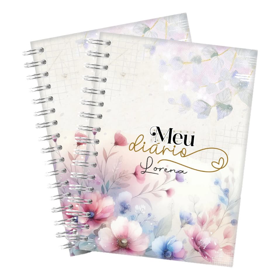Diário Personalizado Caderno Menina Feminino