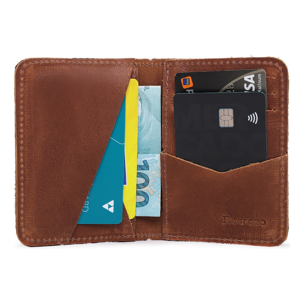 Carteira Masculina porta cartao slim em couro legitimo  porta cedulas porta cartao