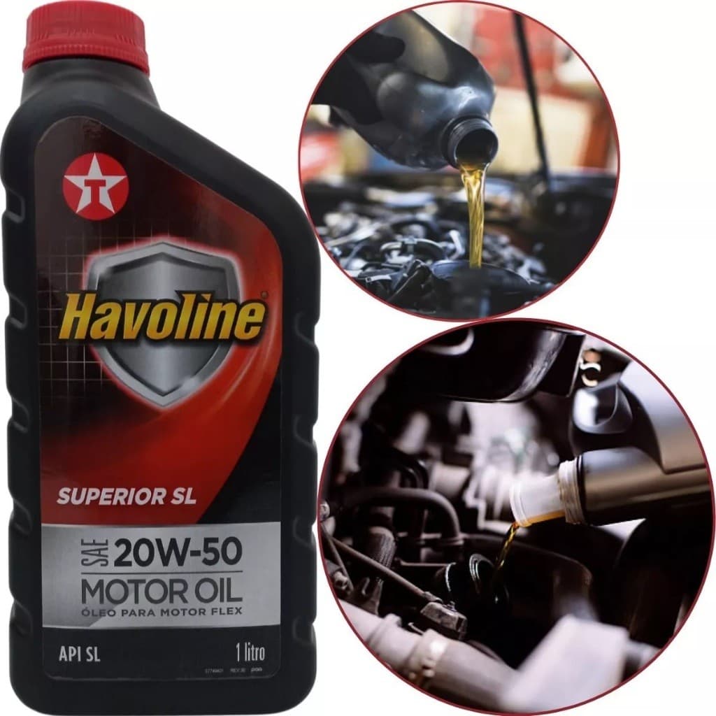 Óleo Lubrificante do Motor para CARROS TEXACO HAVOLINE 20w50 Mineral API SL - 1 litro