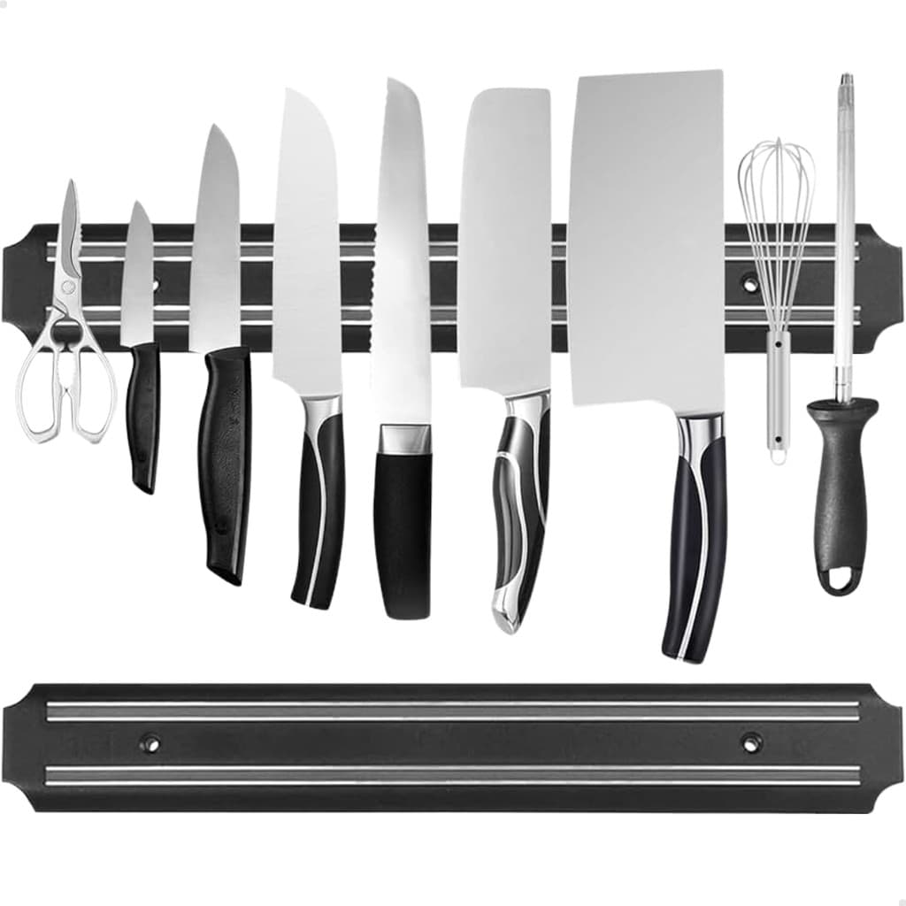 Barra Magnética para Utensílios de Cozinha Porta Facas 33Cm Suporte Ferramentas com Ímã