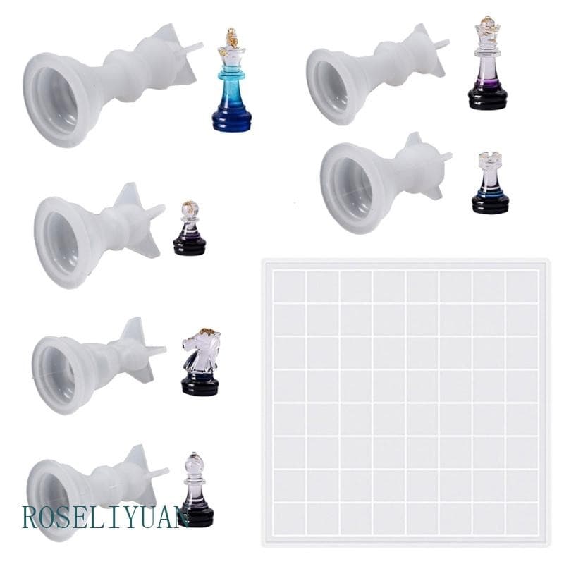 Molde Resina Xadrez ROS Ferramentas Cozimento Silicone