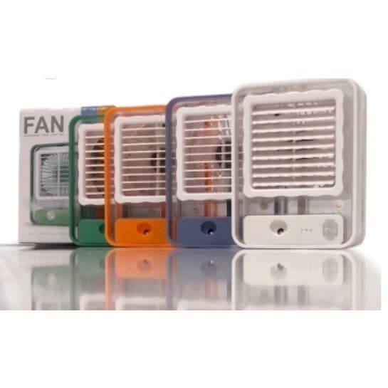 Mini Ventilador Portátil e Umidificador de Ar com Led e 3 Velocidades