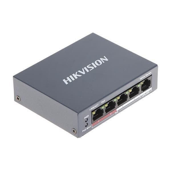 Switch 5 Portas Poe Fast 10/100 Mbps Ds-3E0105P-E/M - Hikvison