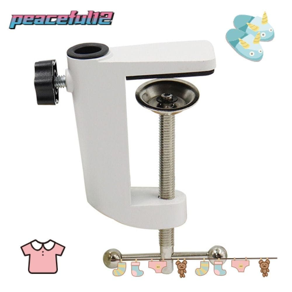 PEACEFUL Microfone De Mesa De Suporte , Grampo Metálico Em Forma De C De Montagem Universal Preto Braço De Branco