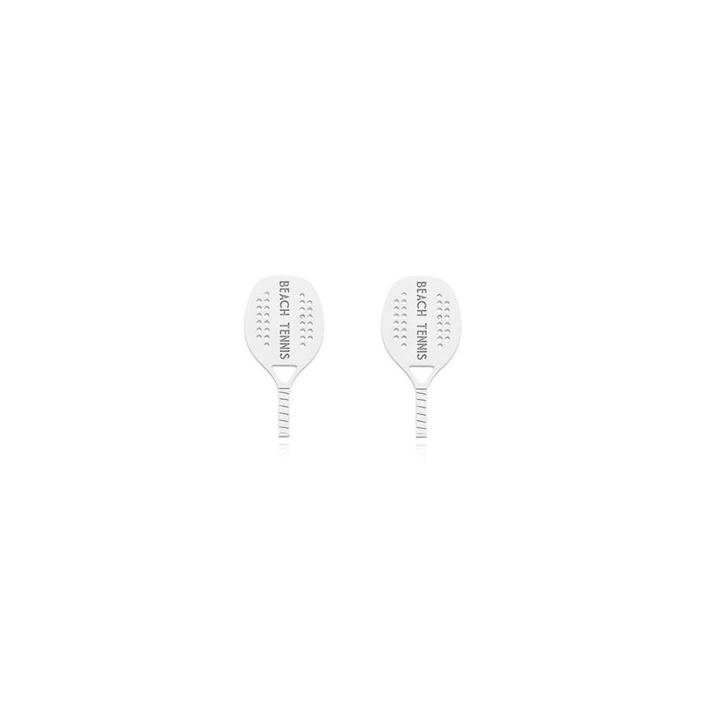 Brincos Raquete de Beach Tennis Mini em Prata 925