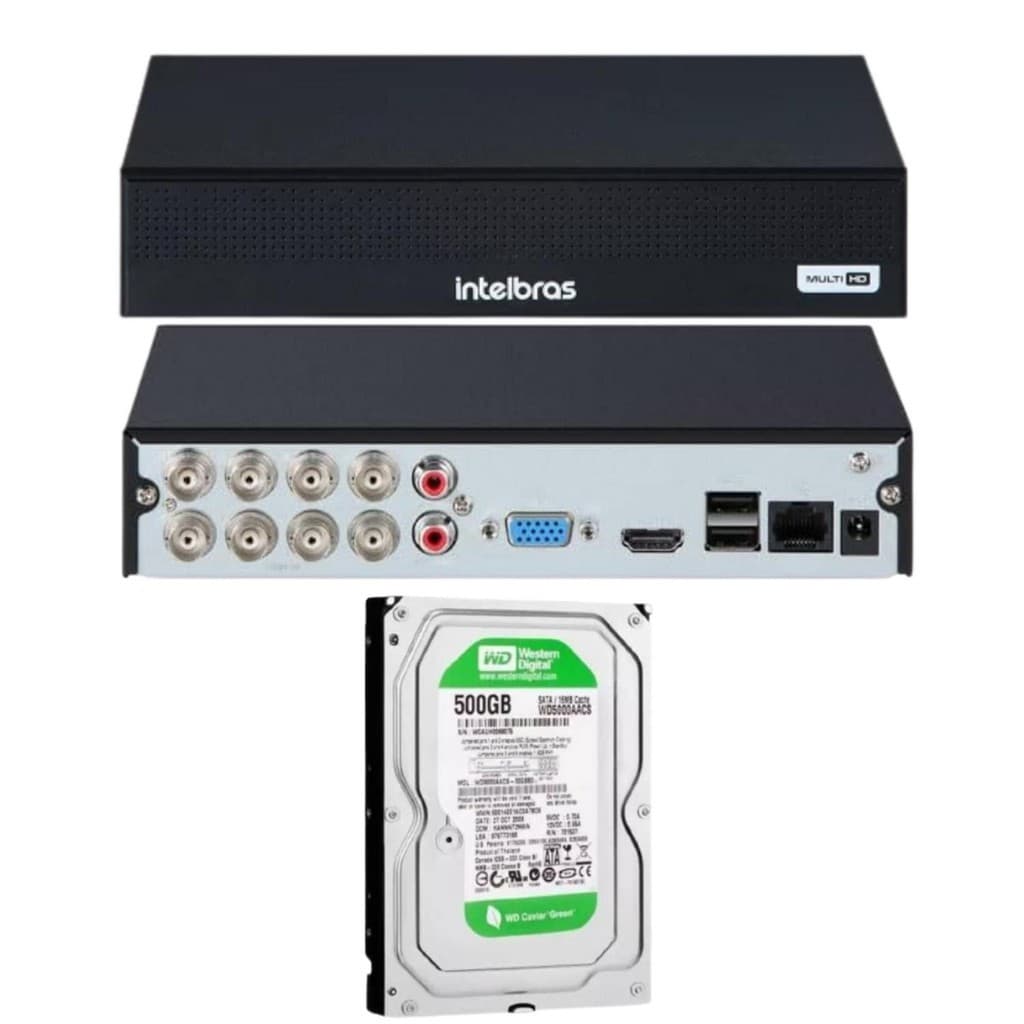 Gravador Dvr Intelbras MHDX 1108-C C/HD 500GB