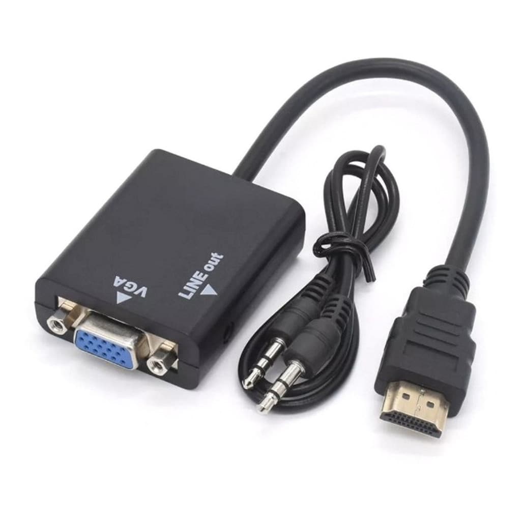 Cabo Hdmi Vga Saída P2 Áudio Pc