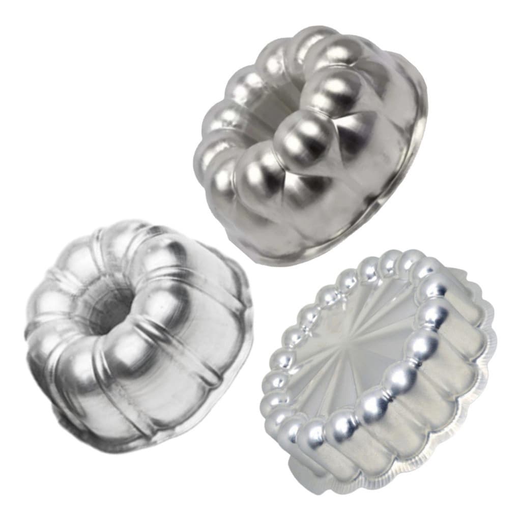 Forma Bolo Kit 3x Pudim Torta Suíça 1, 4 /20x8 Charlote/20x6