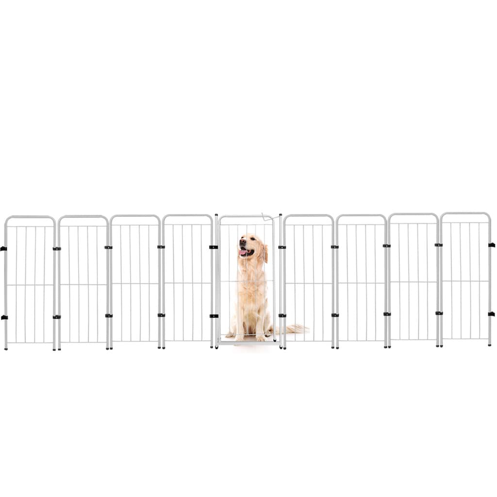 Cercado Cachorro Caes Grande Portao + 8 Modulos 342x98cm Pet