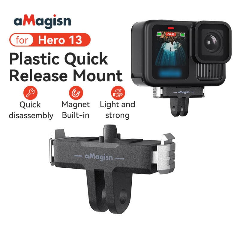 Base Adaptadora Magnética De Liberação Rápida Para GoPro Hero 13 , Adaptador De Montagem De Extensão , Suporte Acessório