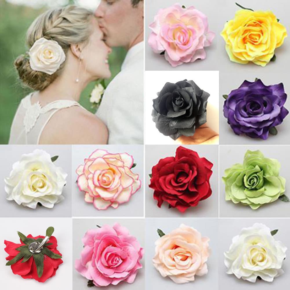 Rose Flower Hairpin Bridal Hair Clip Broche De Noiva Acessórios Para Festas De Casamento Femininas