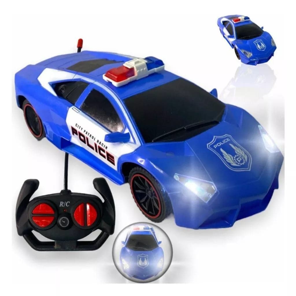 Brinquedo Carrinho De Controle Remoto Policia com luzes