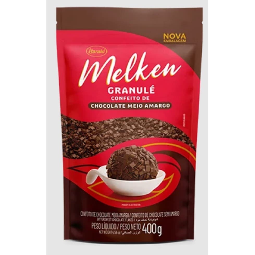 Granulado Granulé De Chocolate Meio Amargo Nobre Melken 400g