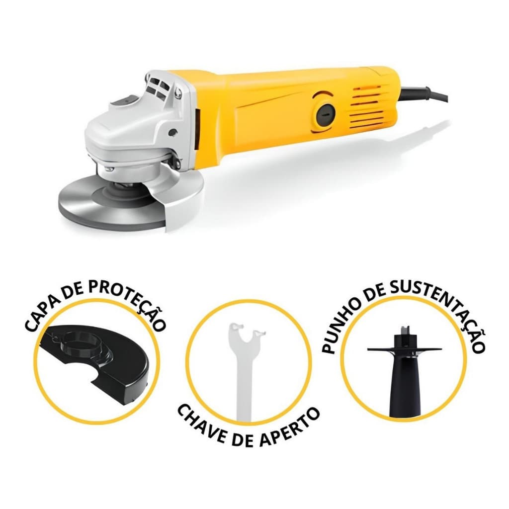 Lixadeira 4 1/2 115mm Esmerilhadeira Angular 850w NAKASAKI