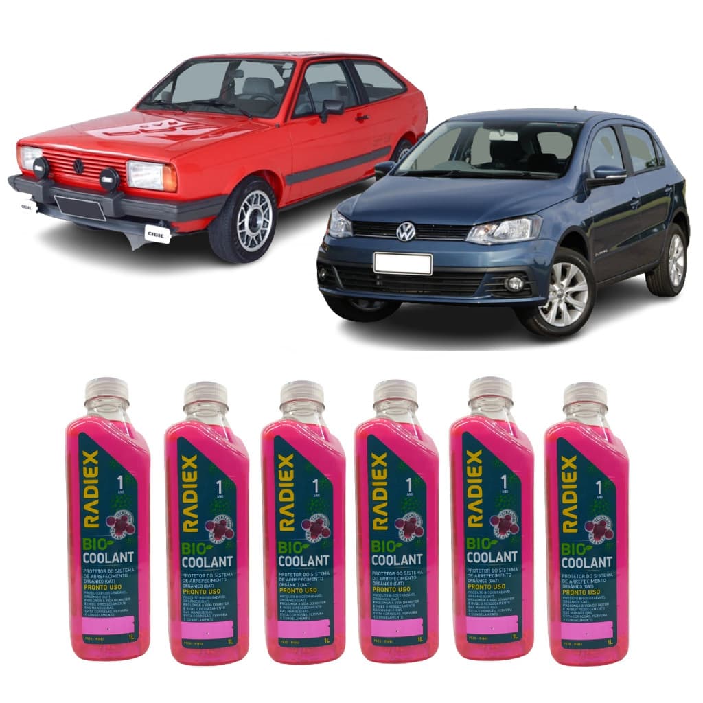 kit 6 Aditivos Radiador Rosa Pronto Uso Radiex 1 Litro Original