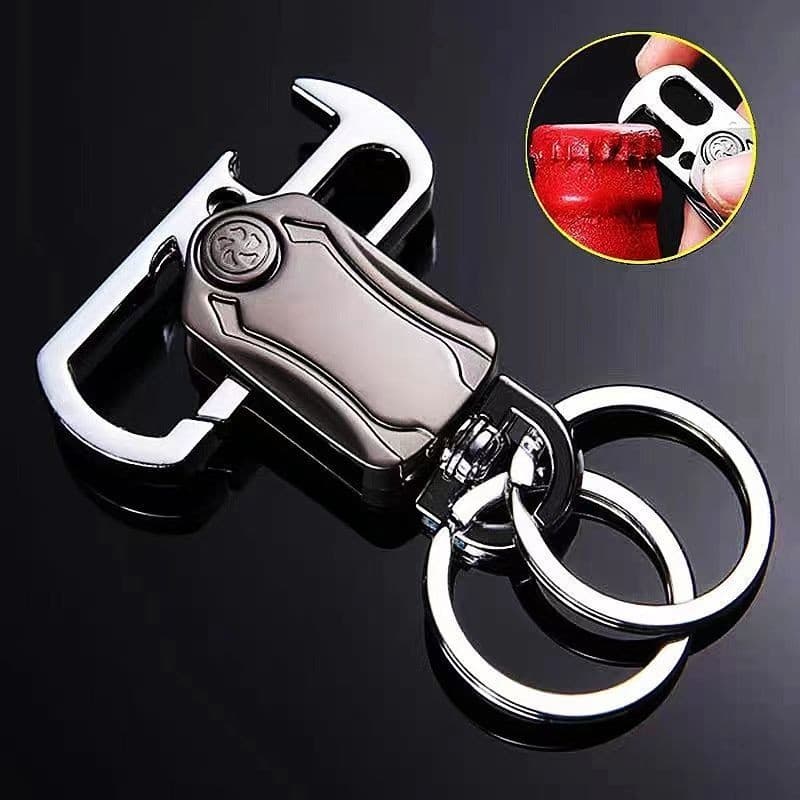 Chaveiro Multifuncional Porta-Chaves Clássico para Homens Mini Fingertip Rotativo Garrafa Aberta Metal Porta-Chaves Dobrável para Carros Porta-Chaves Porta-Chaves