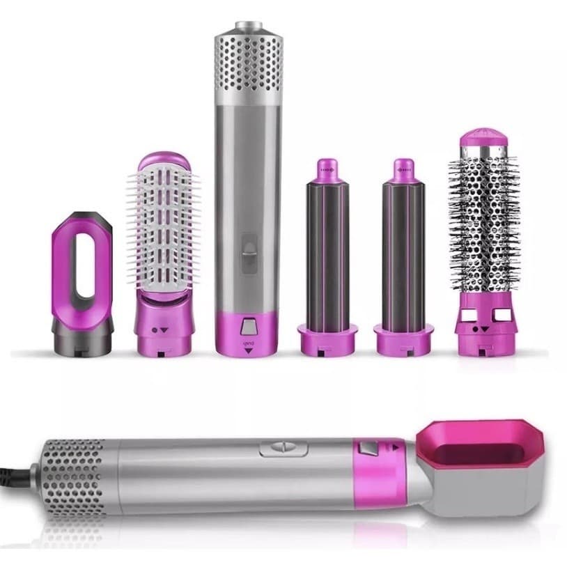 Secador de cabelo pente cinco em um secador de cabelo varinha de ondulação automática pente de ondulação e alisamento de íons negativos de uso duplo cuidados com o cabelo cachos grandes e macios110V