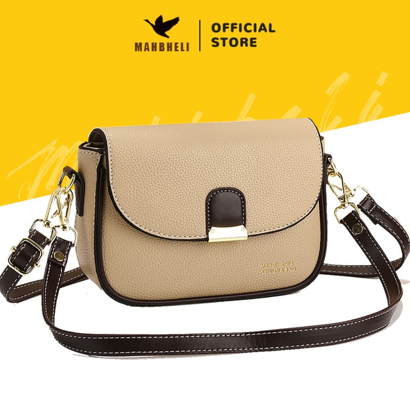 MAHBHELI Bolsa Feminina Pequena em Couro Macio com Alças Duplas Bolsa de Mão Transversal ou Ombro