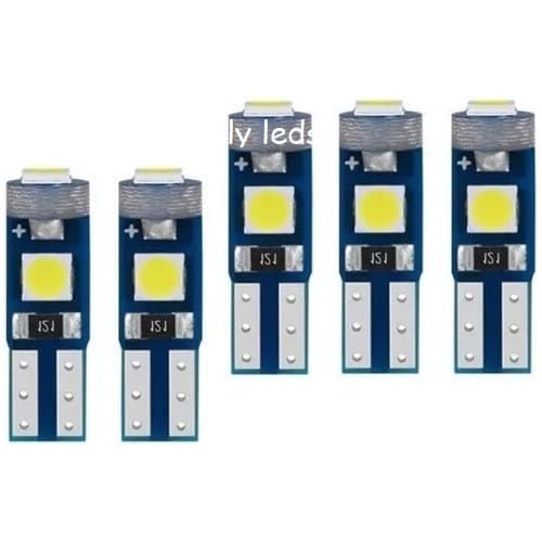 Kit  Led T5 Fiat Palio Pinguinho Botao Ar Condicionado C/5