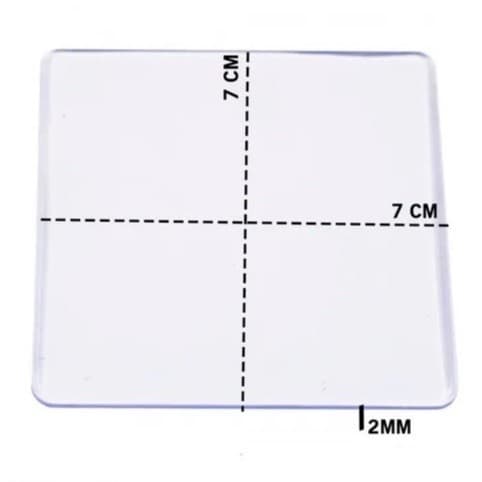 60 unidades Base Acrílica 7x7 Quadrada -   Artesanatos/Topo de Bolo/Biscuit