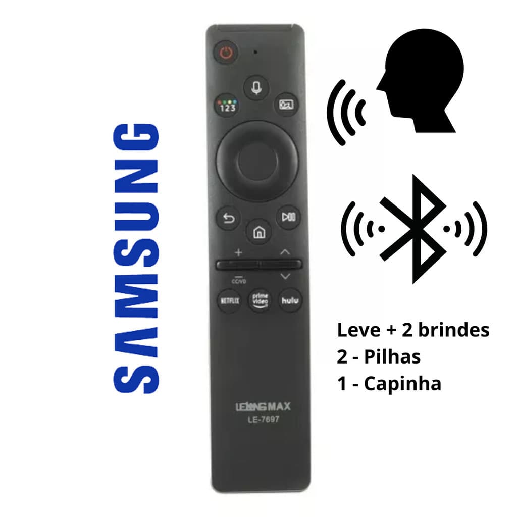 Controle Remoto Compatível Para Tv Smart Netflix Hulu + Voz