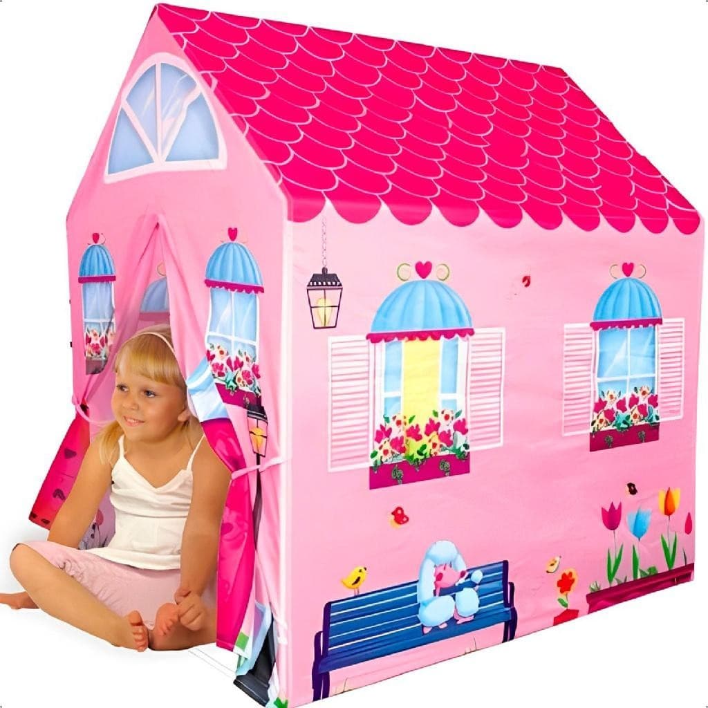 Barraca Minha Casinha Tenda Toca Cabana Infantil Menina Rosa