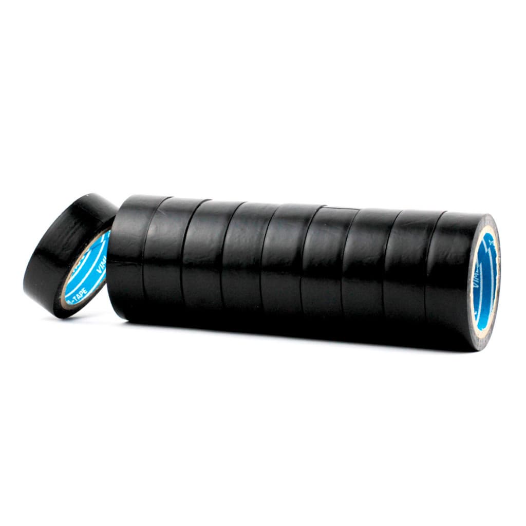 kit Fita Isolante 17mmx9m Para Uso Geral Preto 10 Unidades