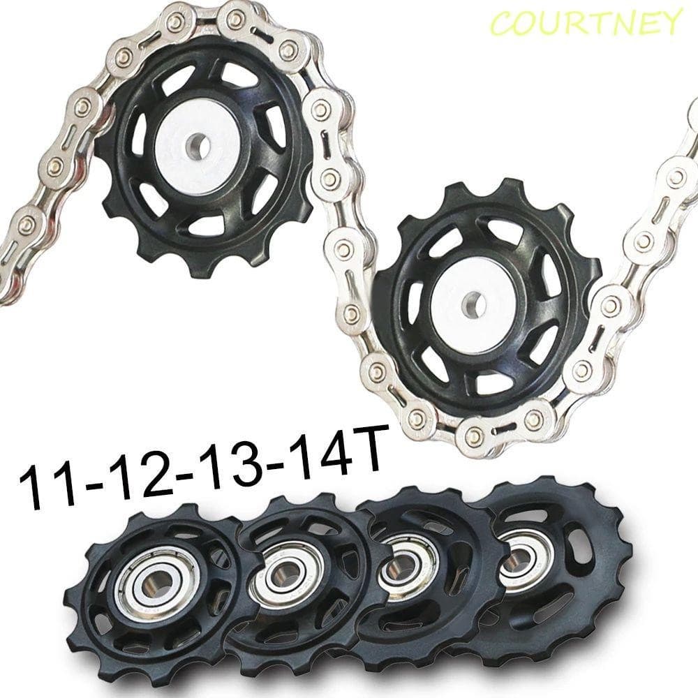 COURTNEY Bicicleta Guia De Roda MTB Traseira Polia De Descarrilhador Jockey 11T 12T 13T 14T Rolo De