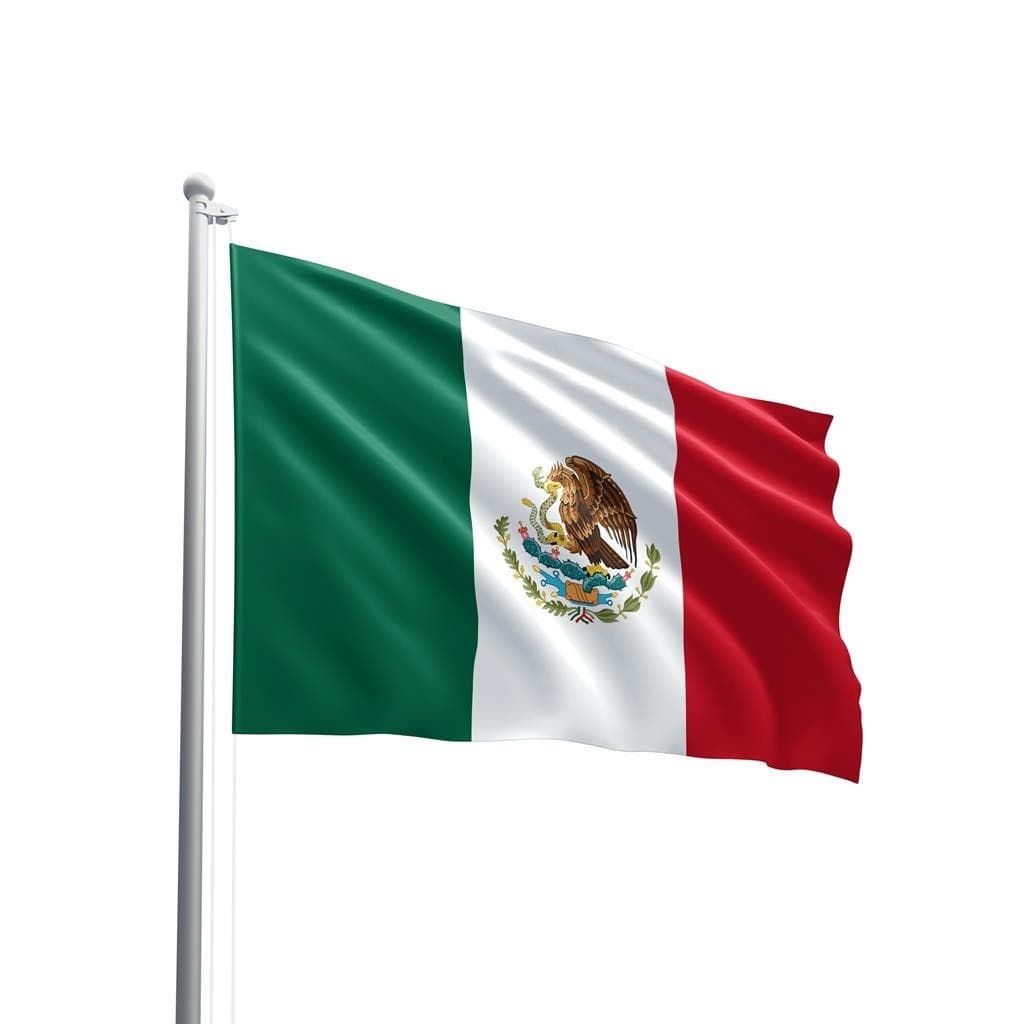 Bandeira Do México 140x80cm Em Oxford 100% Poliéster - Qualidade Premium