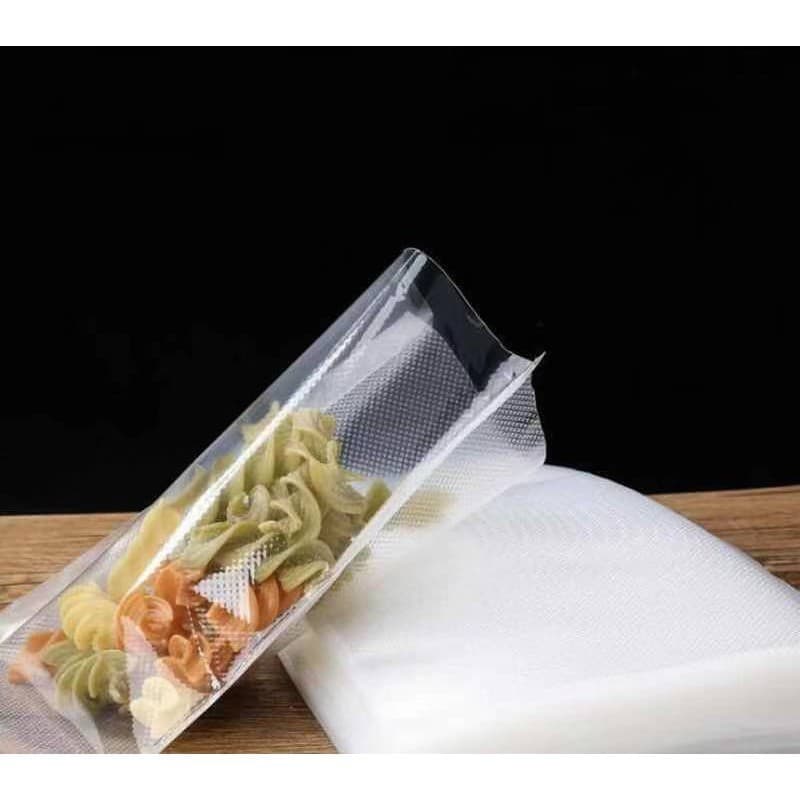 Kit 10 Saco Plástico 25 X 30cm Com Ranhura Para Seladora A Vácuo Embalagem De Alimentos Reutilizável
