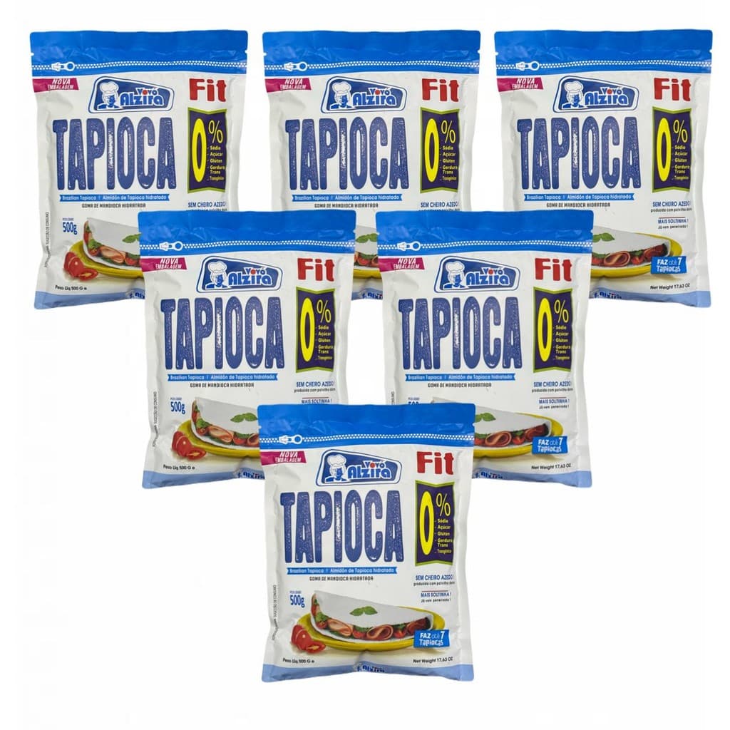6x Goma De Tapioca Fit Hidratada- Vovó Alzira- 500g
