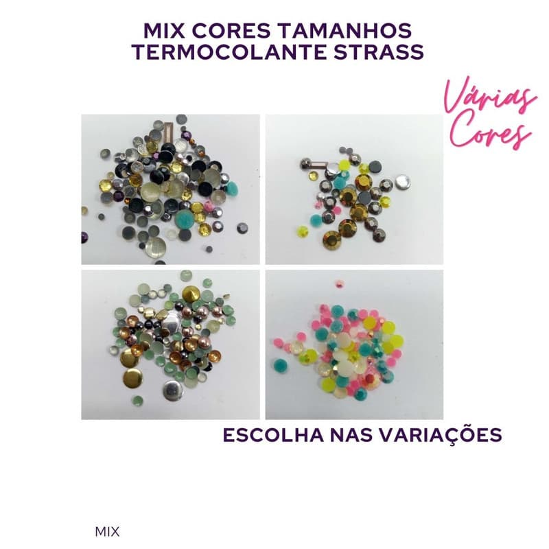 25g Mix Cores Tamanhos Cristal Dome Epoxy Formas Sextavado Chapinha Hotfix Nail Rhinestone Pedrarias Strass para Unha Mi