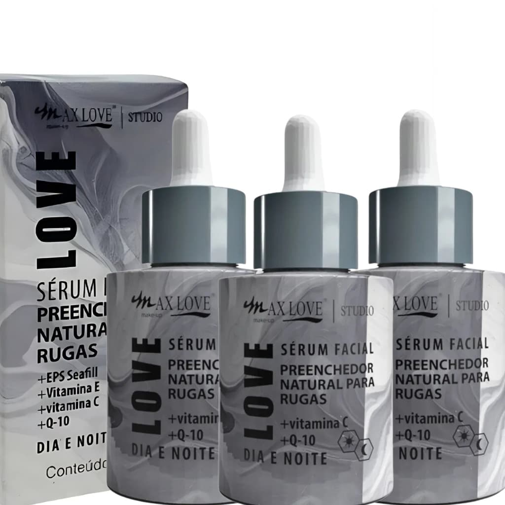 KIT COM 3 UN. Serum Preenchedor para Rugas dia e Noite 30ml